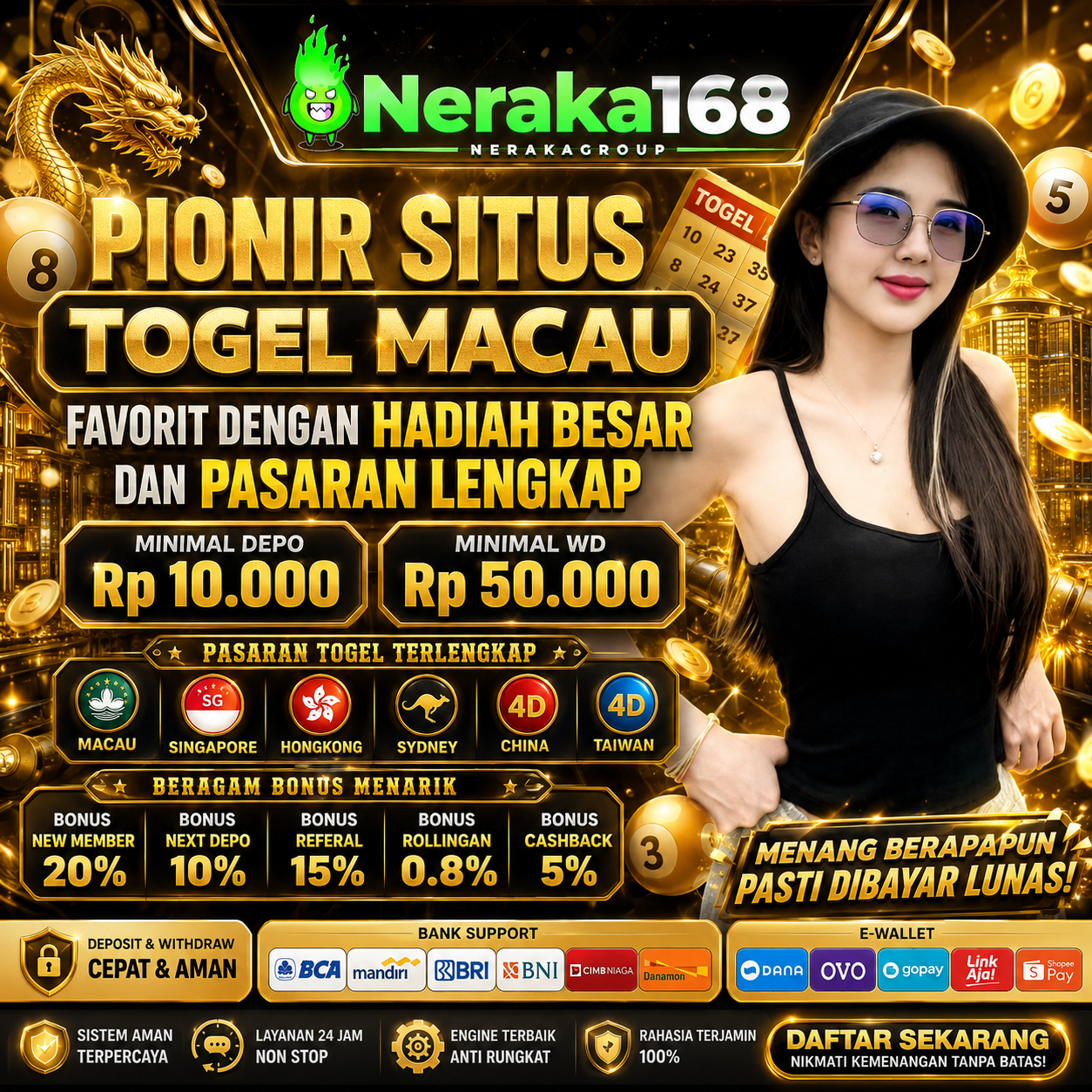 NERAKA168 | Pionir Situs Togel Macau Favorit dengan Hadiah Besar dan Pasaran Lengkap
